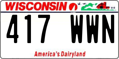 WI license plate 417WWN