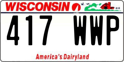 WI license plate 417WWP