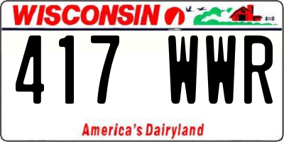 WI license plate 417WWR