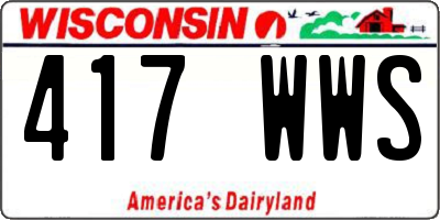 WI license plate 417WWS