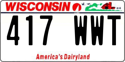 WI license plate 417WWT
