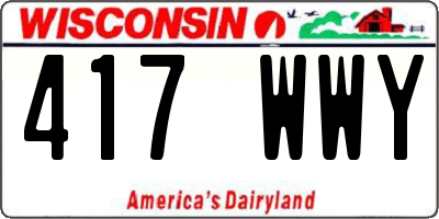 WI license plate 417WWY