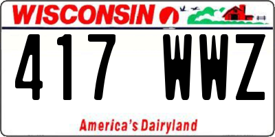 WI license plate 417WWZ
