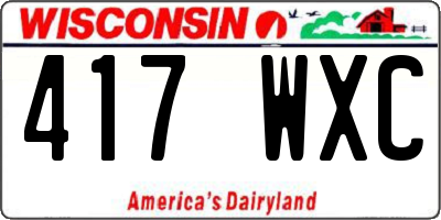 WI license plate 417WXC