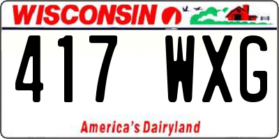 WI license plate 417WXG