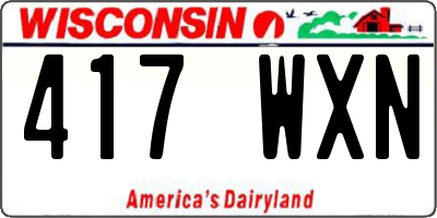 WI license plate 417WXN