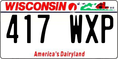 WI license plate 417WXP