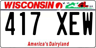 WI license plate 417XEW
