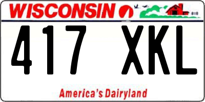 WI license plate 417XKL