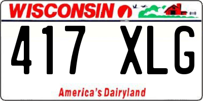 WI license plate 417XLG
