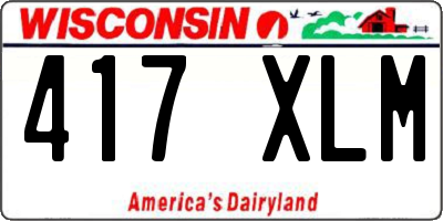 WI license plate 417XLM