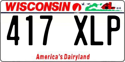 WI license plate 417XLP