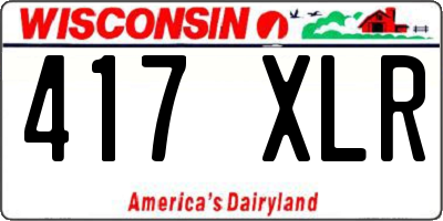 WI license plate 417XLR