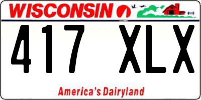 WI license plate 417XLX