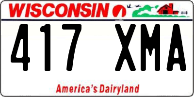 WI license plate 417XMA