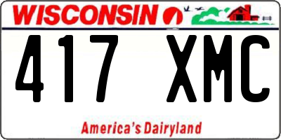 WI license plate 417XMC