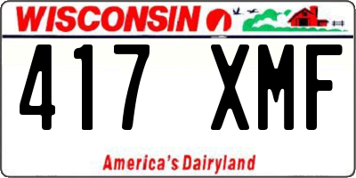 WI license plate 417XMF
