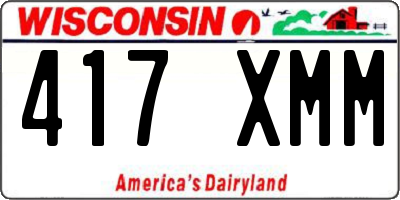 WI license plate 417XMM