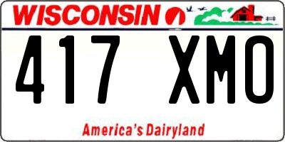 WI license plate 417XMO