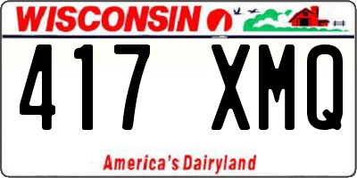 WI license plate 417XMQ