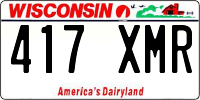 WI license plate 417XMR