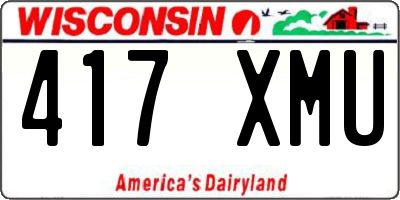 WI license plate 417XMU