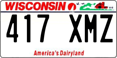 WI license plate 417XMZ