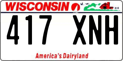 WI license plate 417XNH