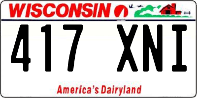 WI license plate 417XNI