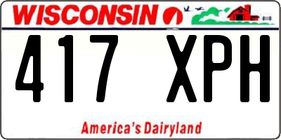 WI license plate 417XPH