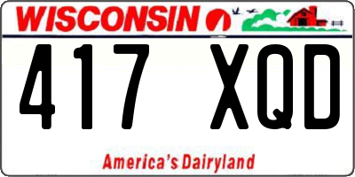 WI license plate 417XQD