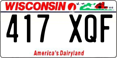 WI license plate 417XQF
