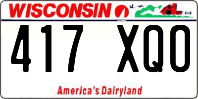 WI license plate 417XQO