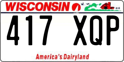 WI license plate 417XQP