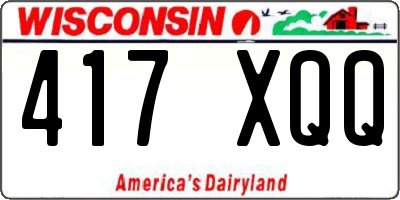 WI license plate 417XQQ