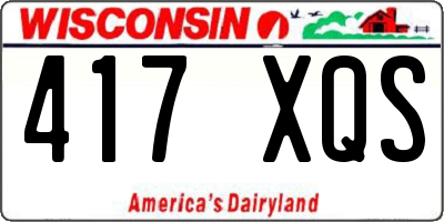 WI license plate 417XQS
