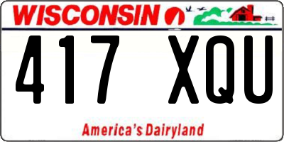 WI license plate 417XQU