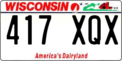 WI license plate 417XQX