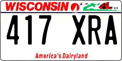 WI license plate 417XRA