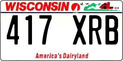 WI license plate 417XRB