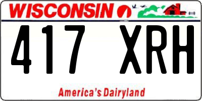 WI license plate 417XRH