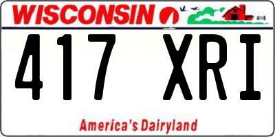 WI license plate 417XRI