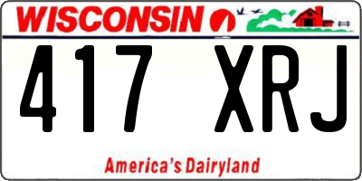 WI license plate 417XRJ