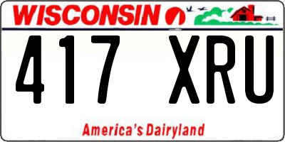 WI license plate 417XRU