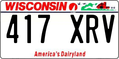 WI license plate 417XRV