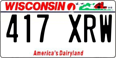 WI license plate 417XRW