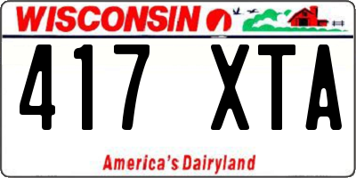 WI license plate 417XTA