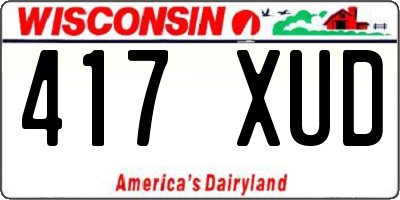 WI license plate 417XUD