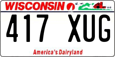 WI license plate 417XUG