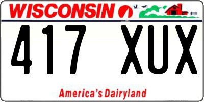 WI license plate 417XUX